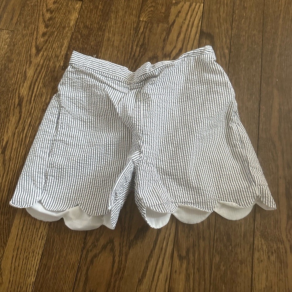 Bella bliss Striped Scallop Hem girls Shorts